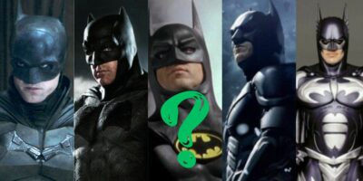 (L to R) The Batman, Batman v Superman, Batman Returns, The Dark Knight, and Batman and Robin