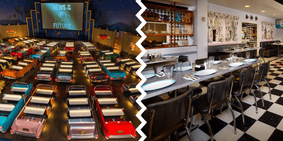 Sci-Fi Dine-In vs. 50's Prime Time Cafe