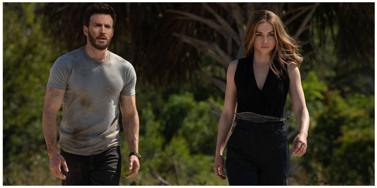 chris evans and ana de armas walking in ghosted