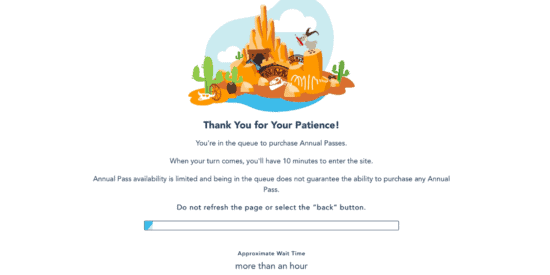 Disney Annual Pass Queue Wait Time