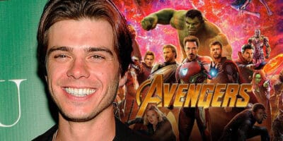 Actor Matthew Lawrence and his chance to have a role at Marvel. Matthew Lawrence on the left and 'Avengers' Poster on the right