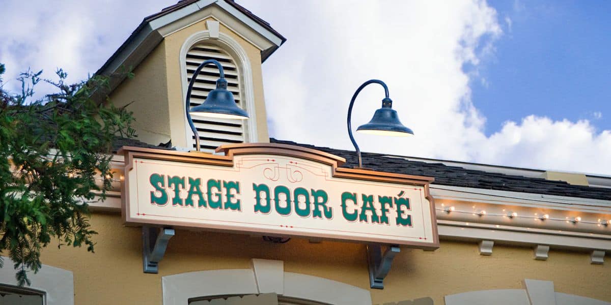 Stage Door Cafe sign