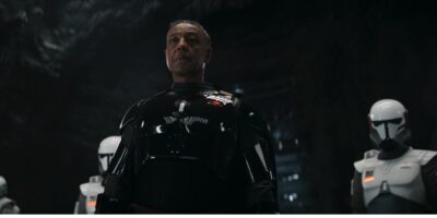 Giancarlo Esposito as Moff Gideon in his Dark Trooper armor. Credit: Lucasfilm