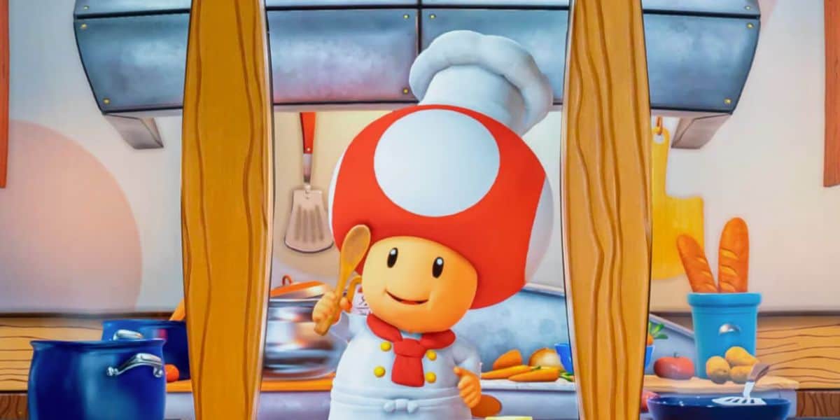Chef Toad looks in through the window