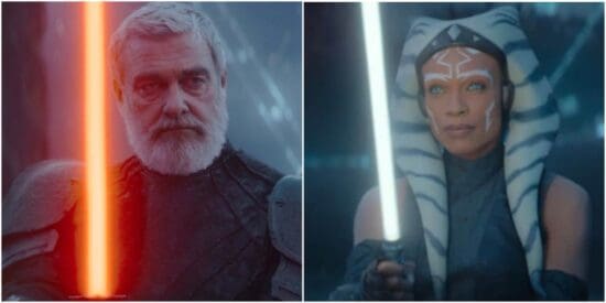 Ray Stevenson and Rosario Dawson in Ahsoka