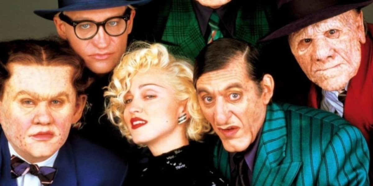 Madonna, Al Pacino, and the other gangsters in Dick Tracy