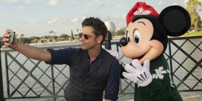 John Stamos with Mickey Mouse at Disney