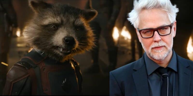 James Gunn with Rocket Raccoon