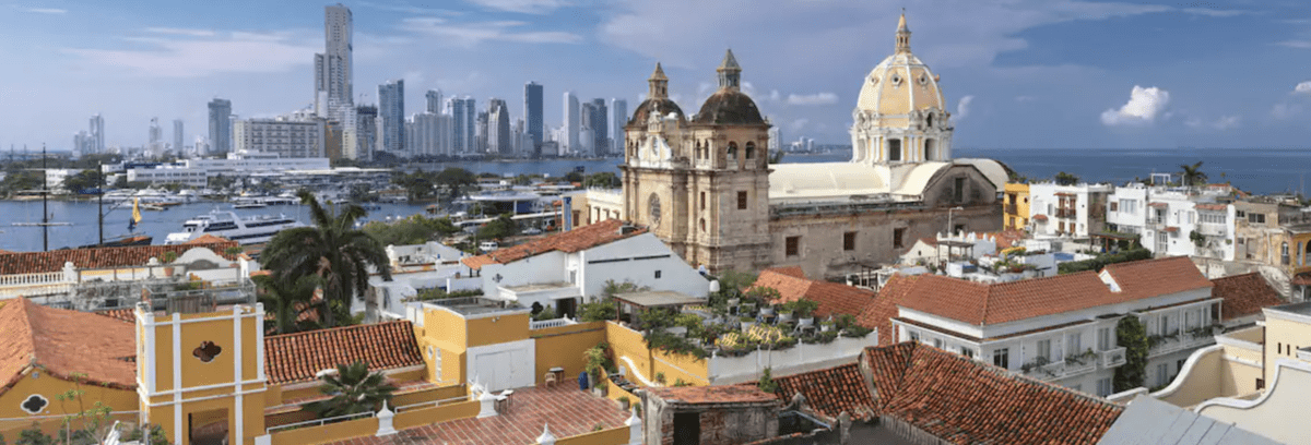 A city skyline in Colombia