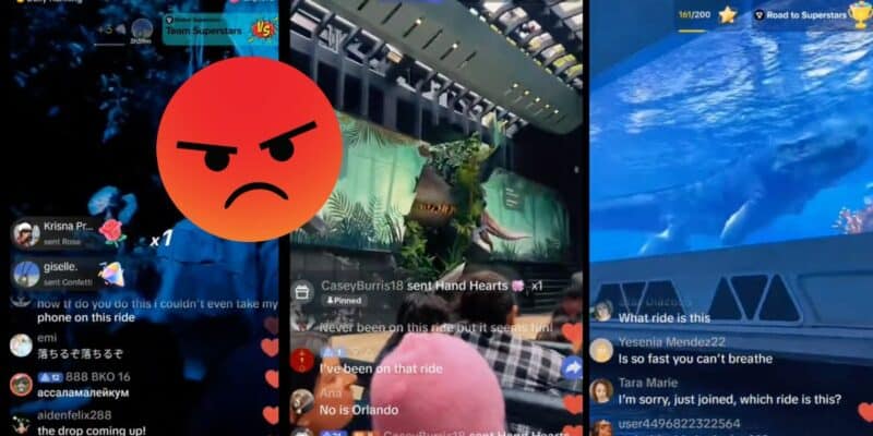Live streamer on Jurassic World The Ride