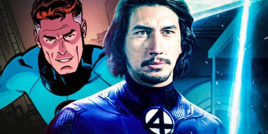 Actor Adam Driver as Mr. Fantastic in 'Fantastic Four'