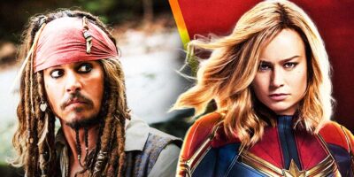 Brie Larson and Johnny Depp as characters: Captain Marvel and Jack Sparrow