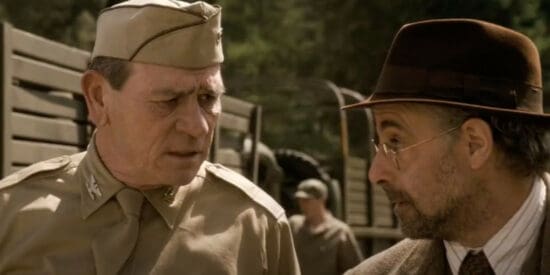 Tommy Lee Jones and Stanley Tucci in 'Captain America: The First Avenger'