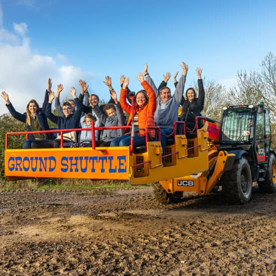 Ground shuttle ride at Diggerland UK