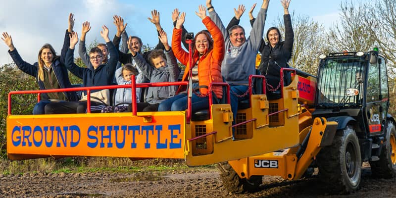Ground shuttle ride at Diggerland UK