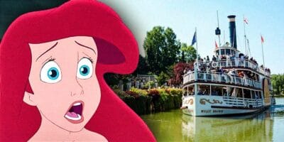 Disney Park Guests were stuck after a classic experience broke down. Shocked Ariel looking at Riverboat