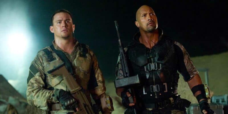 Channing Tatum as Duke (L) and Dwayne Johnson as Roadblock (R) in 'G.I. Joe: Retaliation'