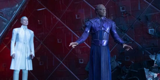 Miriam Shor and Chukwuji Iwuji in 'Guardians of the Galaxy Vol. 3'