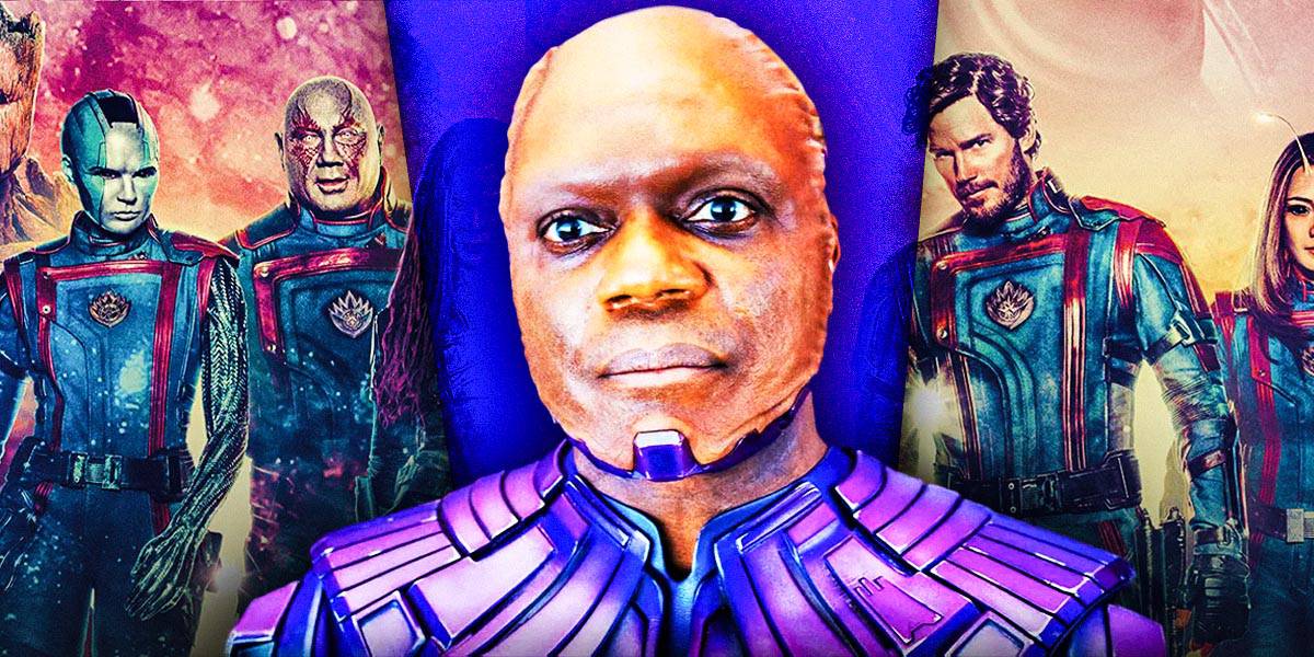 High Evolutionary on the front and 'Guardians of the Galaxy' Vol. 3 (2023) Poster as a Background