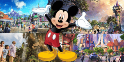 Mickey Mouse presenting plans for Disneyland's multi-decade project, DisneylandForward