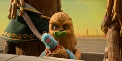 Baby Wookiee in a scene from the "STAR WARS: VISIONS, Volume 2” short by Aardman, “I AM YOUR MOTHER”, exclusively on Disney+. ©2023 Lucasfilm Ltd. & TM. All Rights Reserved.