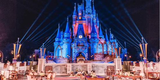 Cinderella Castle set up for wedding_feature image