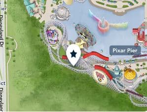 Map image of Pixar Pier, where the tickets to the Disneyland event lead | Credit: Disneyland Resorts