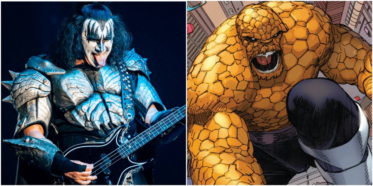 Gene Simmons from KISS, The Thing from Fantastic Four