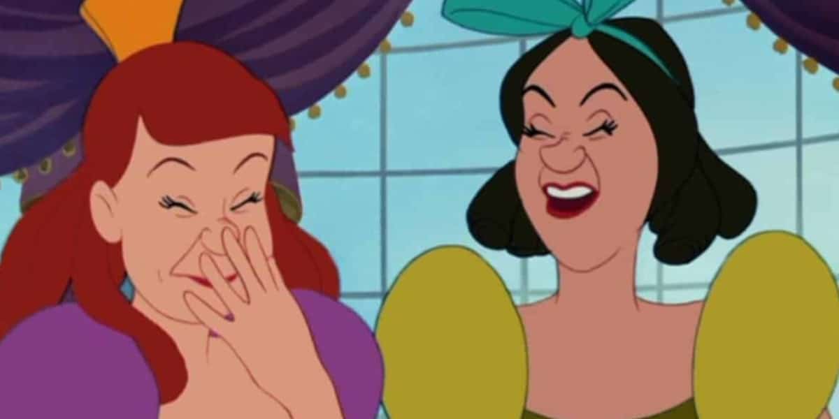 The step-sisters from Cinderella laughing