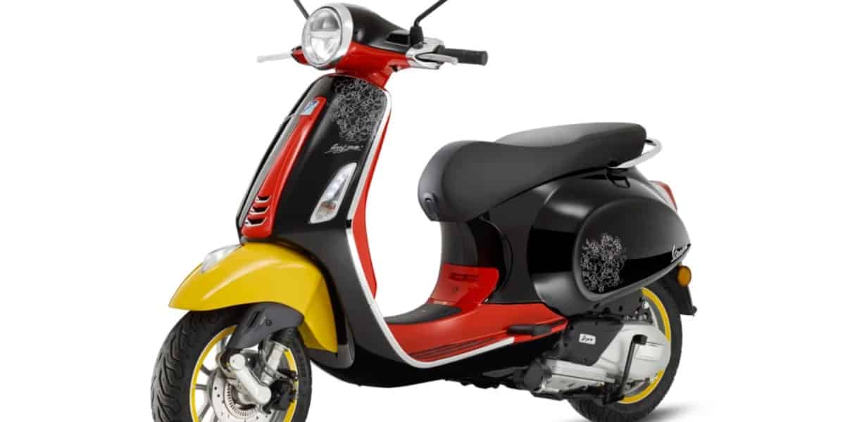 Another angle of the Disney Mickey Mouse Vespa