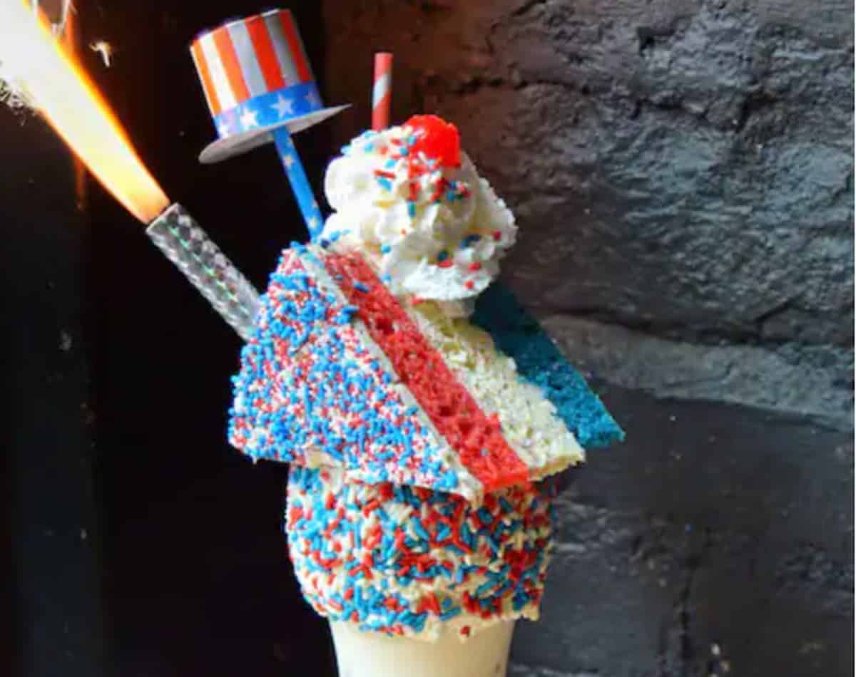 Red, White, and Blue CakeShake at Downtown Disney