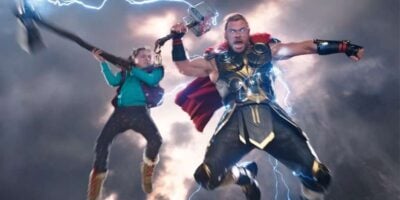 Thor (Chris Hemsworth) and Love (India Rose Hemsworth) in 'Thor: Love and Thunder' 2022