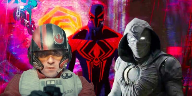 Oscar Issac's characters like Poe, Spider-Man, and Moon Knight