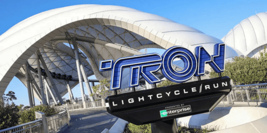 Signage for TRON at Disney World