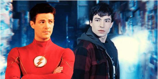 Grant Gustin and Ezra Miller as the Flash