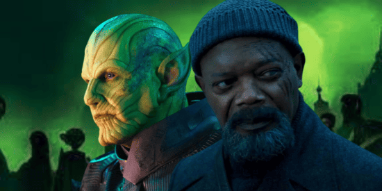 Nick Fury and Skrulls in Secret Invasion