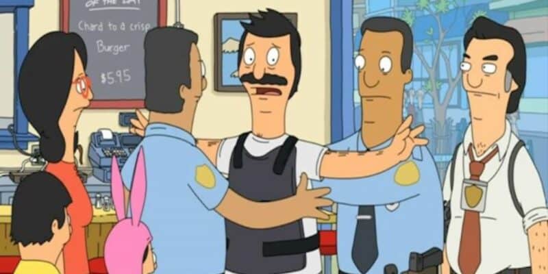 Bob's Burger Actor gets arrested | Scene from the show | Credit: Disney Represents Citizen Arrest at Disney Park