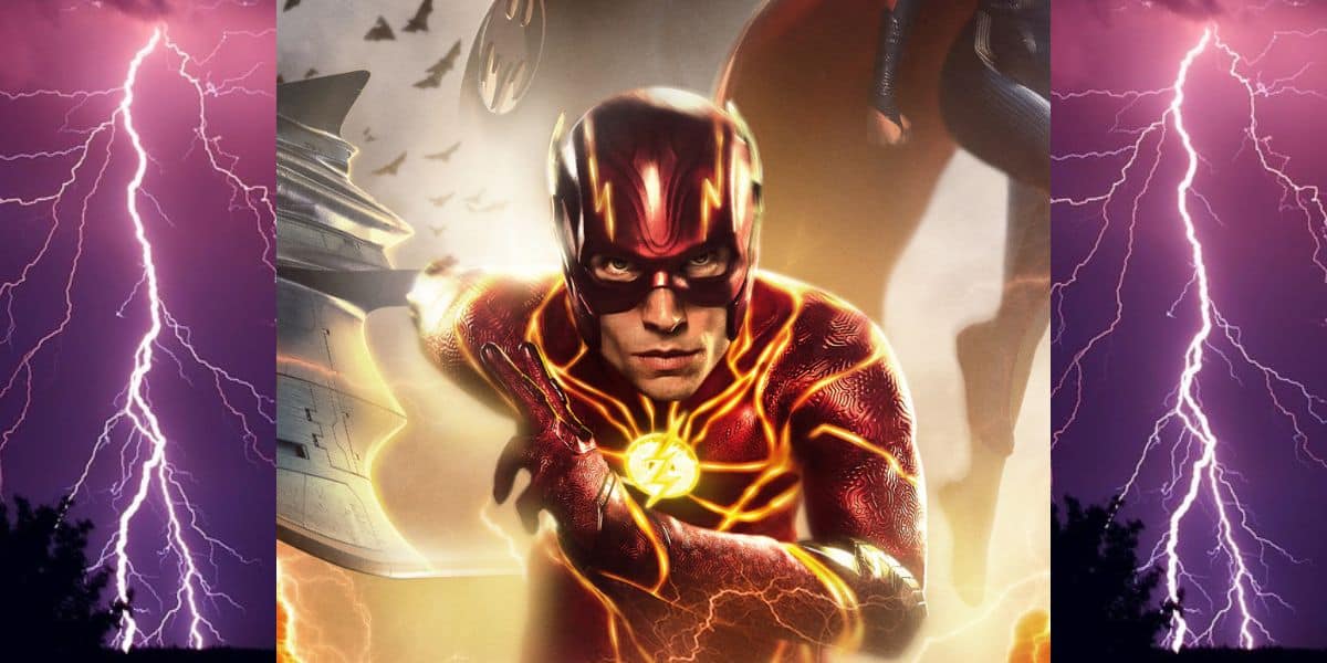 Poster of 'The Flash' with images of lightning