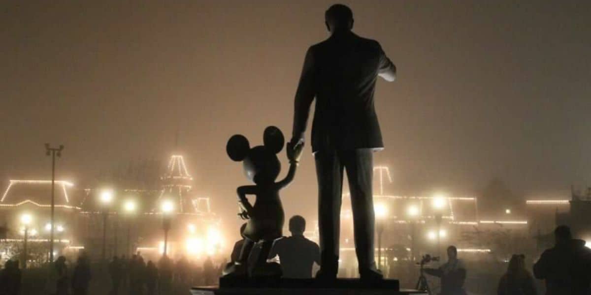 Hazy Magic Kingdom Statue Evening