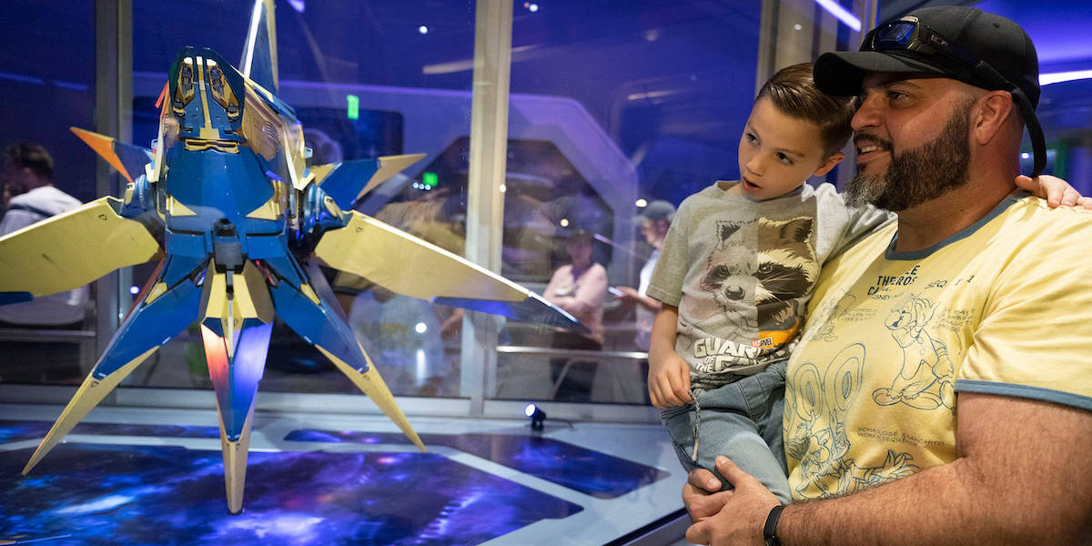 Guests at opening day of Guardians of the Galaxy