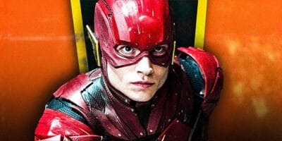 The Flash (Actor Ezra Miller) is looking at something; Movie Moment