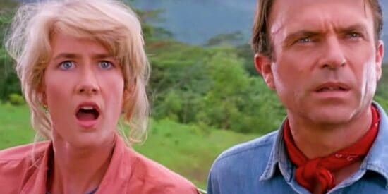 Sam Neill and Laura Dern in Jurassic Park