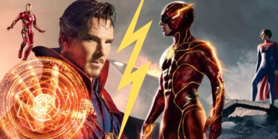 Marvel VS. DC, (left to right) Iron Man, Doctor Strange VS. The Flash, Supergirl