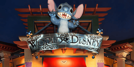 Exterior storefront of World of Disney