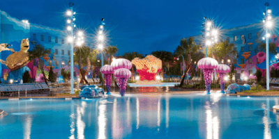 Big Blue Pool at Disney's art of Animation