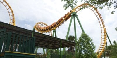 A car stuck on Boomerang at Wild Adventures