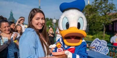 A design winner with Donald Duck at the Disney Duck Races