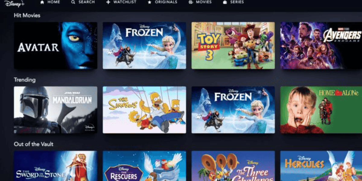 Multiple movie options on Disney+