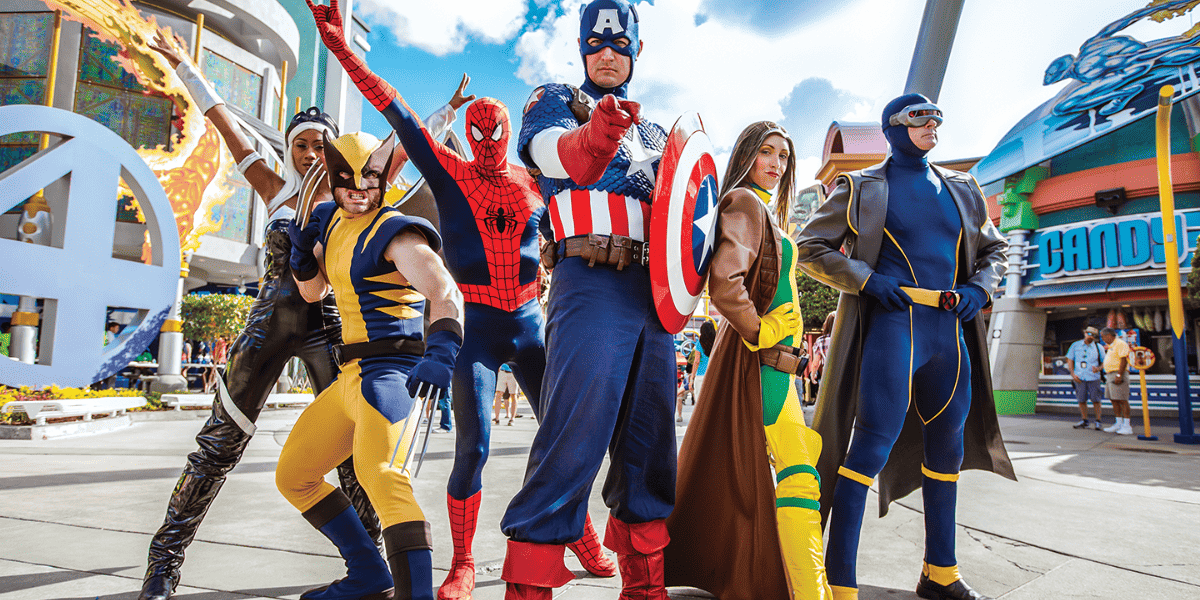 Marvel super heroes at Universal