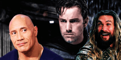 Dwayne Johnson with Ben Affleck and Jason Momoa